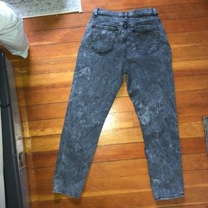 Dark grey acid wash mom jeans BDG